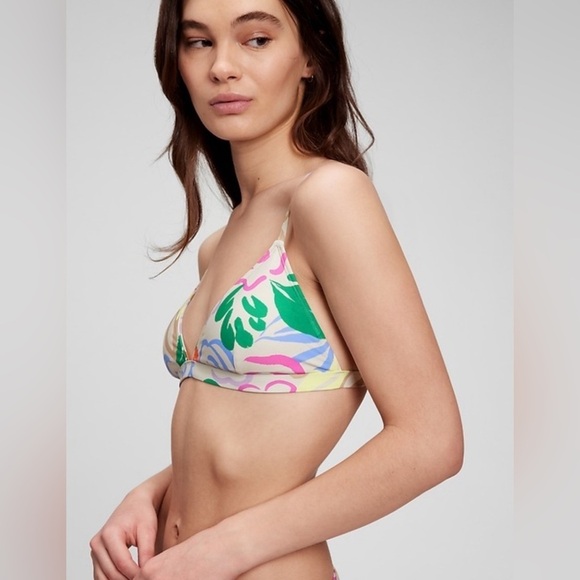 NWT! GAP Spring Multifloral Bralette Bikini Top - Size XL💎 - Picture 3 of 6
